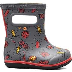 Bogs Toddler Gray Bugs Skipper II Rainboots 6 Kids